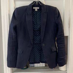 Navy blue linen blazer, Size 2
